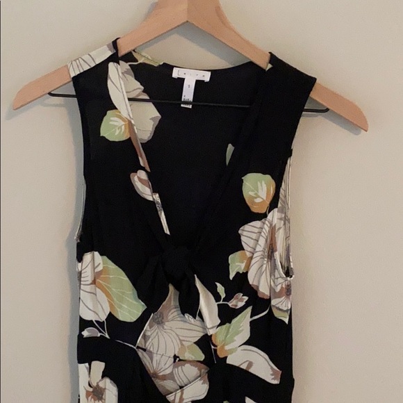 Leith Black Floral MIDI Dress - Picture 9 of 9